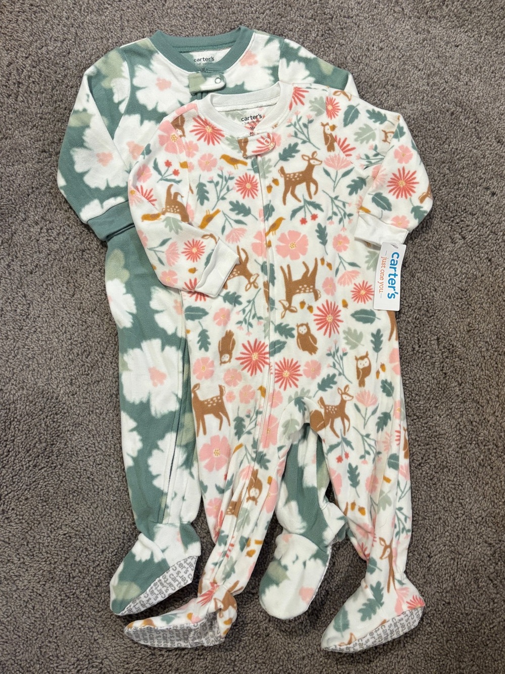 2-Pack Carter’s Fleece Onesies